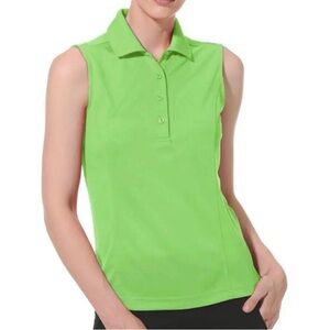 Monterey Club Sleeveless Pique Polo Size Small .